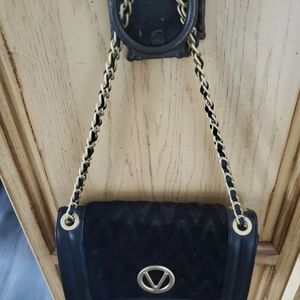 Valentino leather Quilted Chain Black Shoulder/Cross body Bag - excell condition